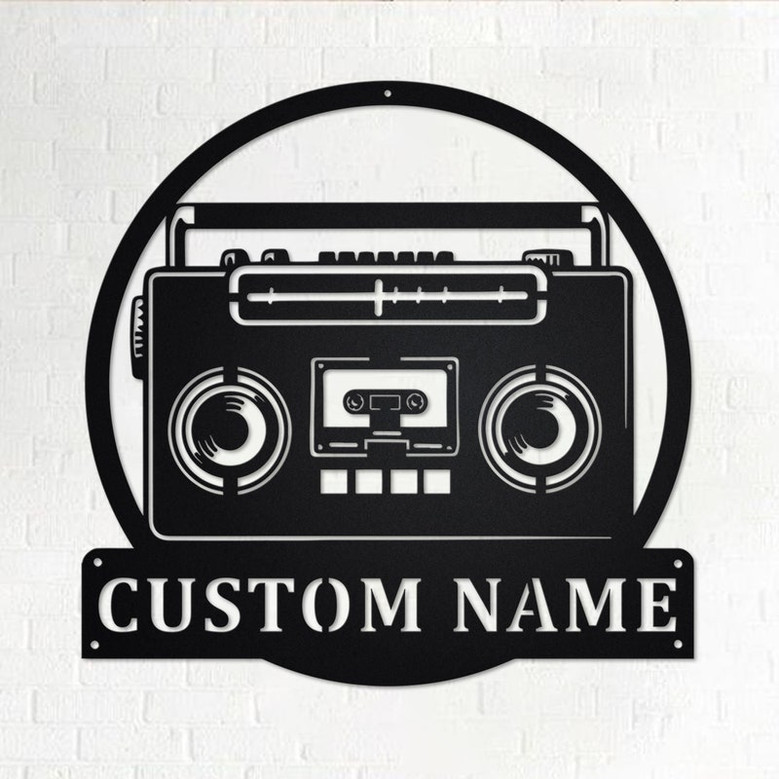 Custom Retro Radio Metal Wall Art, Personalized Radio Name Sign Decoration For Room, Retro Radio Metal Home Decor, Custom Retro Radio, Radio