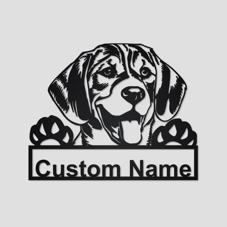 Personalized Beagle Dog Metal Sign | Beagle Dog Metal Wall Art | Dog Metal Sign | Beagle Dog Lover Gift| Dog Lover Gift | Beagle Dog Gift