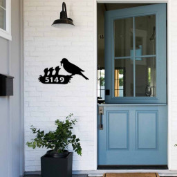 House Numbers Bird Nest Sign, Birt nest Address Metal Sign, House address sign, Custom Address Plaque, House Numbers, Custom Sign