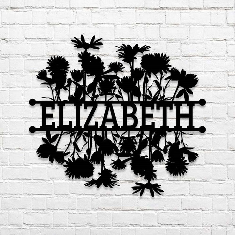 Personalized Garden Metal Sign,Customized Family Name Metal Sign,Gift For Gardener,Wall Art