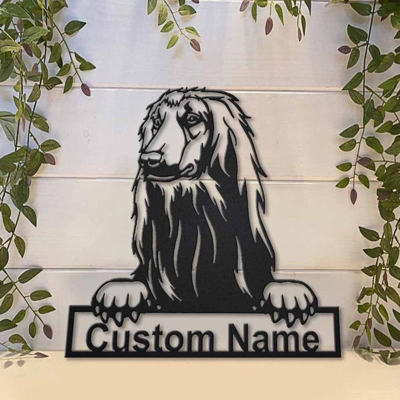 Personalized Afghan Hound Dog Metal Sign Art | Custom Afghan Hound Dog Metal Sign | Dog Gift | Animal Funny | Birthday Gift