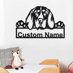 Personalized English Coonhound Metal Sign | English Coonhound Metal Wall Art | English Coonhound Metal Wall Decor | Custom English Coonhound