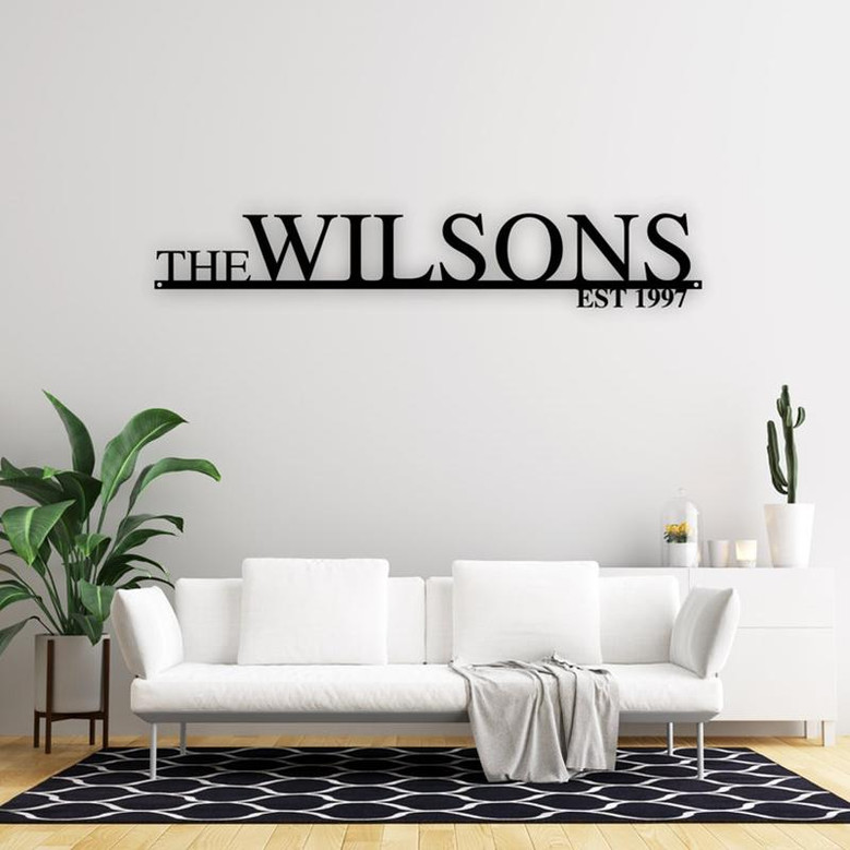 Personalized Family Name Sign, Metal Last Name Sign, Personalized Metal Name Sign, Established Last Name Sign, Metal Monogram, Bestseller