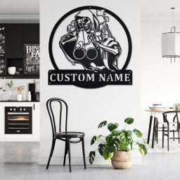 Custom Grim Reaper Shotgun Hunting Metal Wall Art, Personalized Shot Hunting Name Sign Decoration For Room, Shot Hunting Home Decor