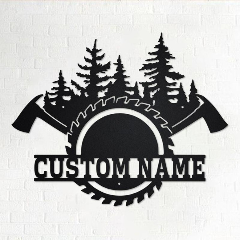 Custom Lumberjack Metal Wall Art, Personalized Lumberjack Name Sign Decoration For Room, Lumberjack Home Decor, Custom Lumberjack