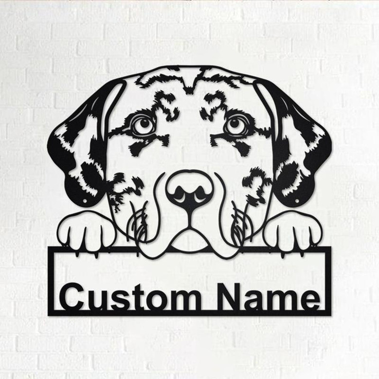 Personalized Catahoula Leopard Metal Sign | Catahoula Leopard Metal Wall Art | Catahoula Leopard Metal Wall Decor | Custom Catahoula Leopard