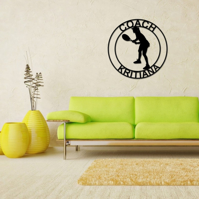 Tennis Sign, Tennis Gift for Girls, Personalized Tennis Sign for Girls room, Metal Tennis Sign, Coach Sign, Sports Decor, Tennis Coach Sign