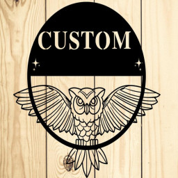 Metal Owl Name Sign, Owl Metal Sign, Owl Sign, Animal Metal Sign, Personalized Sign, Last Name Sign, Metal Wall Decor, Owl, Custom sign,gift
