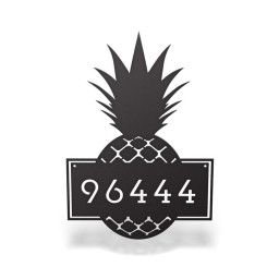 Custom Metal Pineapple Address Sign, Front Door Decor