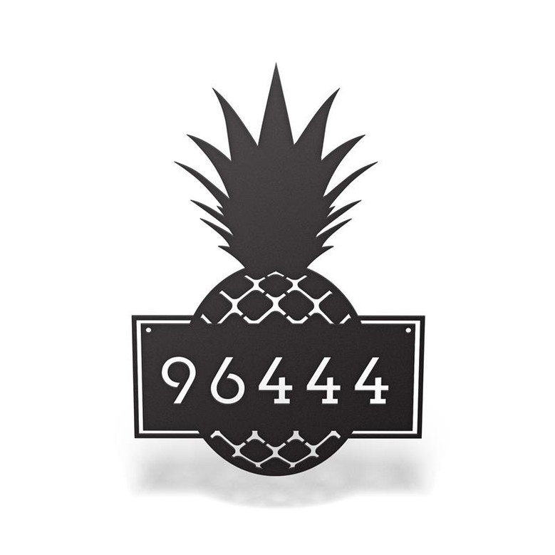 Custom Metal Pineapple Address Sign, Front Door Decor