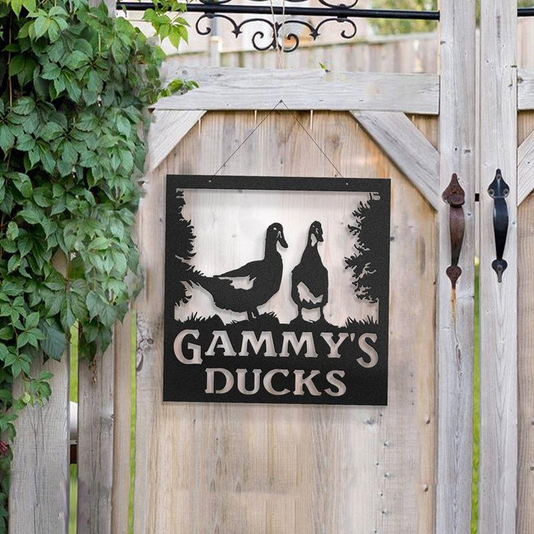 Farm Duck Metal Sign Custom Indoor Or Outdoor Duck Farm Sign