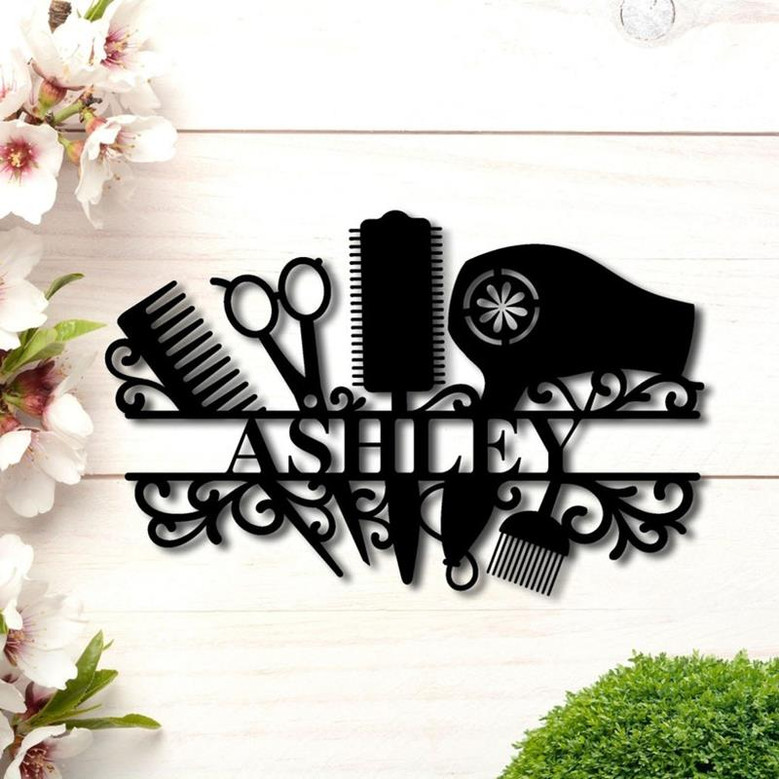 Hairdresser Gift, Hair Stylists Gift, Cosmetology Gifts, Metal Hair Stylist Sign, Hair Salon, Beauty Salon, Hair Salon Metal Wall Art, Booth Sign