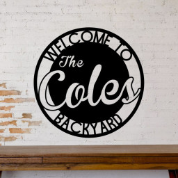 Custom Metal Words-Your Custom Text-Custom Name Script Metal Sign-Personalized Metal Wall Decor-Housewarming Gift-Closing Gift