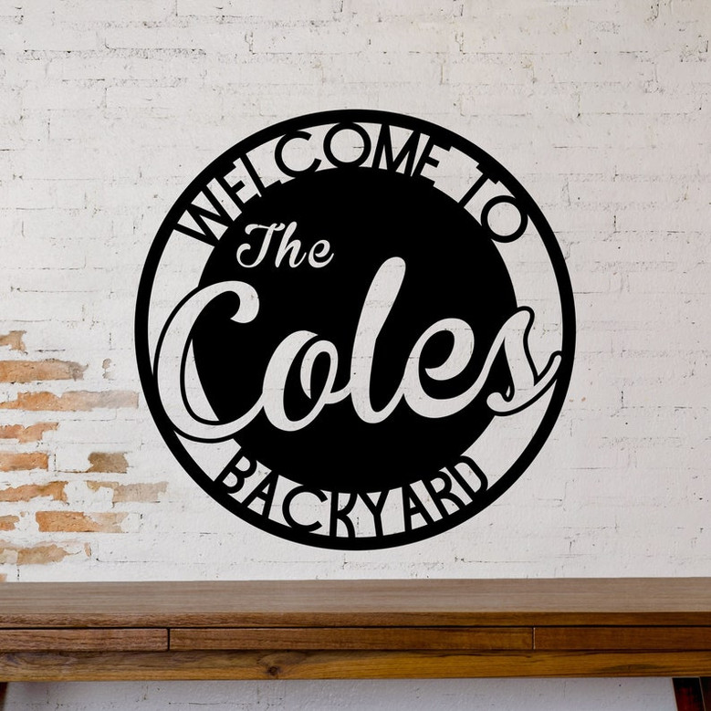 Custom Metal Words-Your Custom Text-Custom Name Script Metal Sign-Personalized Metal Wall Decor-Housewarming Gift-Closing Gift