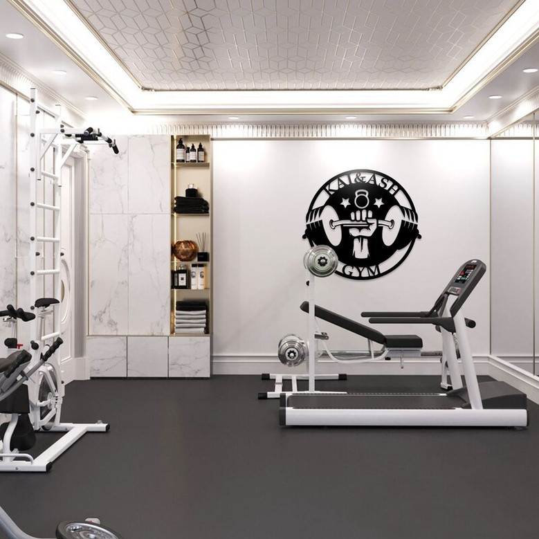 Custom Metal Gym Sign, Personalized Fitness Wall Sign, Established Sign, Gym Wall Decor