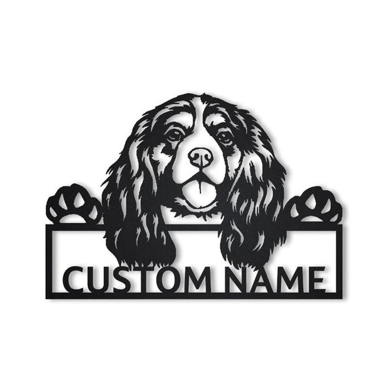 Personalized Cavalier King Charles Dog Metal Sign Art | Custom Cavalier King Charles Metal Sign | Dog Gift | Birthday Gift | Animal Funny