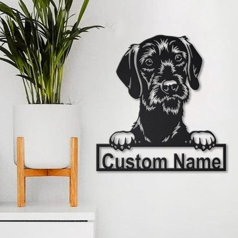 Personalized Short Haired Pudelpointer Dog Metal Sign Art | Custom Short Haired Pudelpointer Dog Metal Sign | Animal Funny | Pet Gift