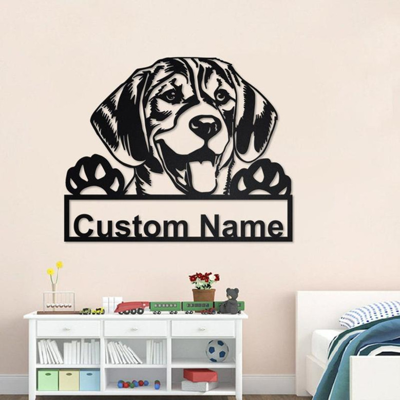 Personalized Beagle Dog Metal Sign | Beagle Dog Metal Wall Art | Dog Metal Sign | Beagle Dog Lover Gift| Dog Lover Gift | Beagle Dog Gift