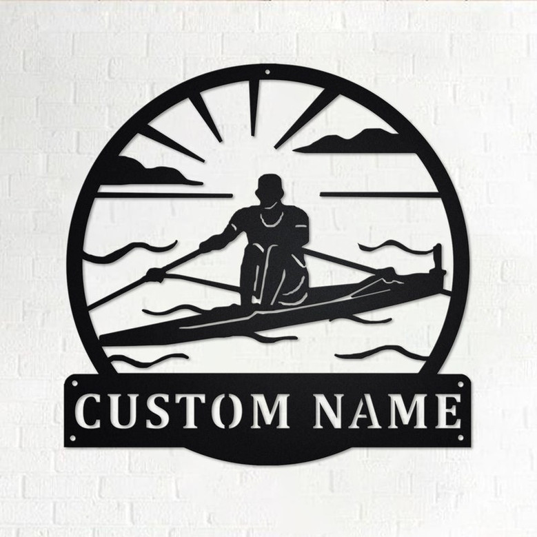 Custom Sculling Metal Wall Art, Personalized Sculling Name Sign Decoration For Room, Sculling Metal Home Decor, Custom Sculling, Sculling