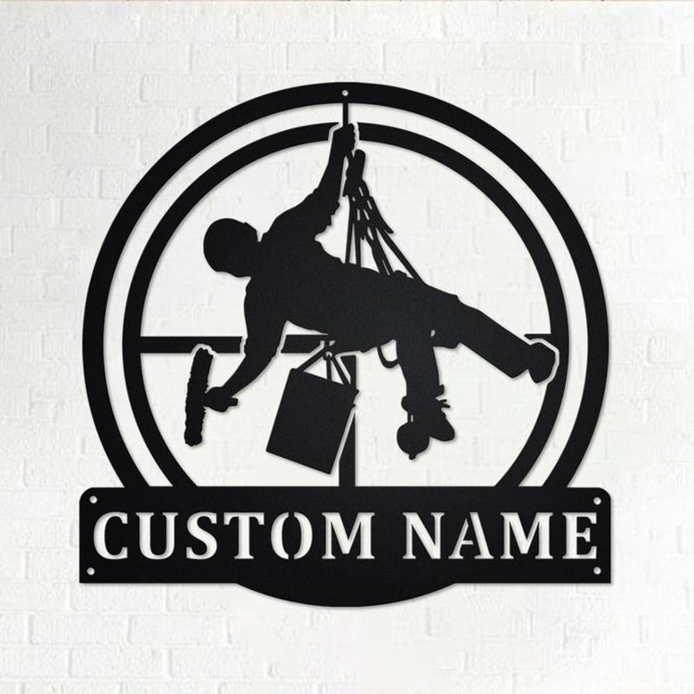 Custom Window Washer Metal Wall Art, Personalized Window Washer Name Sign Decoration For Room, Window Washer Home Decor,Custom Window Washer