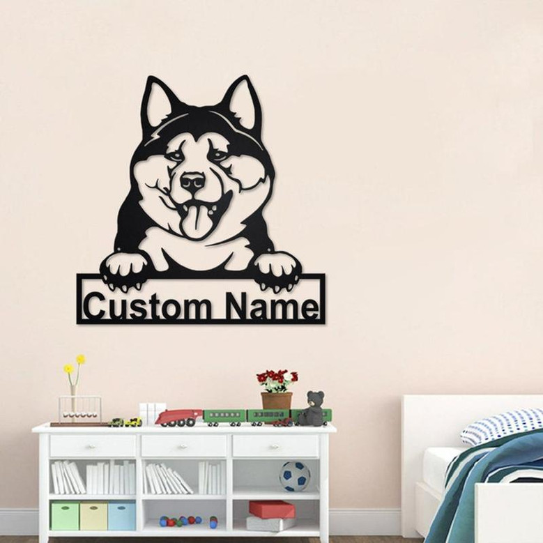 Personalized Akita Inu Metal Sign | Akita Inu Metal Wall Art | Dog Metal Sign | Akita Inu Lover Gifts | Dog Lover Gifts | Akita Inu Lover