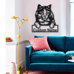 Personalized Tortoiseshell Cat Metal Sign Art | Custom Tortoiseshell Cat Metal Sign | Animal Gift | Pets Gift | Birthday Gift