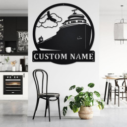 Custom Lake Freighter Ship Metal Wall Art, Personalized Freighter Ship Name Sign Decoration For Room, Lake Freighter Ship Metal Home Decor