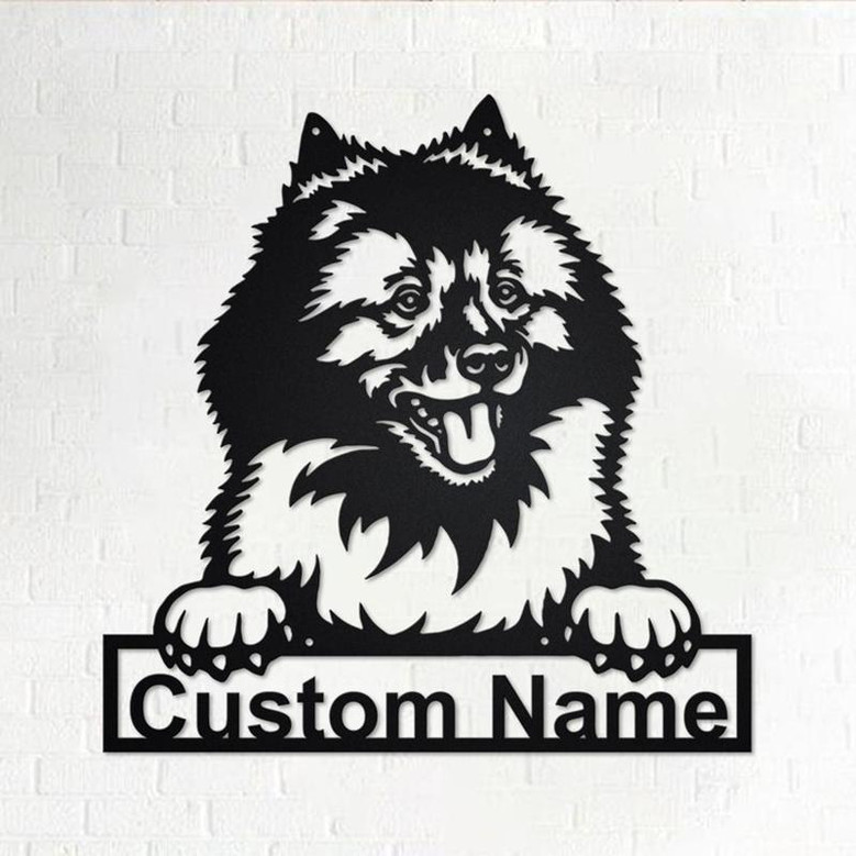 Custom Wolf Spitz Dog Metal Wall Art, Personalized Wolf Spitz Name Sign Decoration For Room, Wolf Spitz Home Decor,Custom Dog,Wolf Spitz Dog