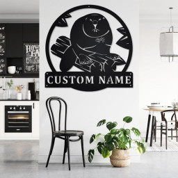 Custom Beaver Metal Wall Art, Personalized Beaver Name Sign Decoration For Room, Beaver Metal Home Decor, Custom Beaver, Beaver Lover Gift