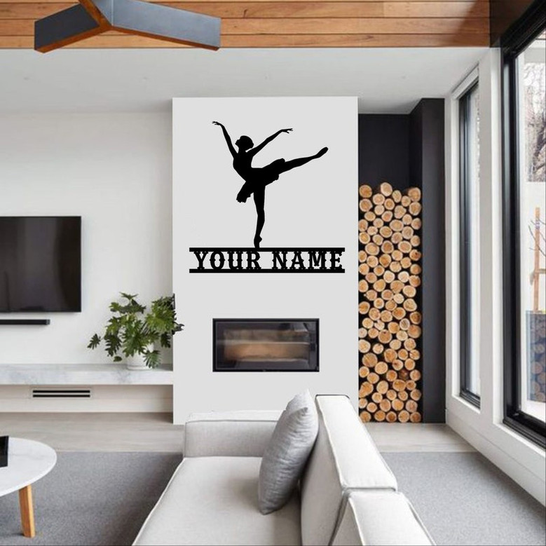 Personalized Ballerina Metal Sign | Metal Wall Art | Farmhouse Decor | Office Wall Art | Housewarming Outdoor Metal Sign