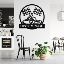 Personalized Go Kart Racing Metal Sign | Racing Metal Wall Art | Racing Metal wall Decor | Racing Lover Gift | Go Kart Racing Custom