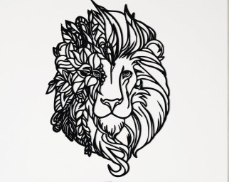 Mandala Lion Metal Wall Art, Metal Mandala Lion Wall Decor, Unique Metal Gift