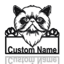 Personalized Himalayan Cat Metal Sign Art, Custom Himalayan Cat Metal Sign