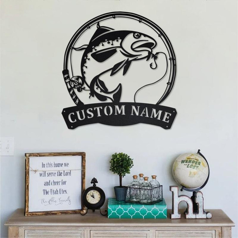 Personalized Atlantic Cod Fish Metal Sign | Fishing Metal Wall Art | Fishing Metal wall Decor | Fishing Lover | Custom Fishing | Fishman