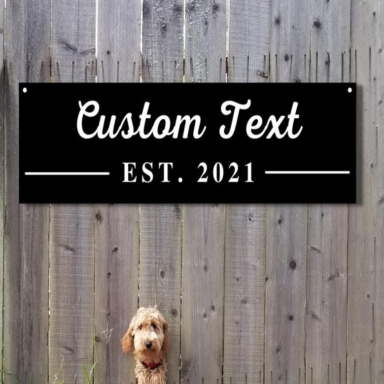 Metal Monogram Family Name Sign, Last Name Sign, Door Hanger, Metal Wall Art, Personalized Metal Name Sign, Front Porch Sign for Home