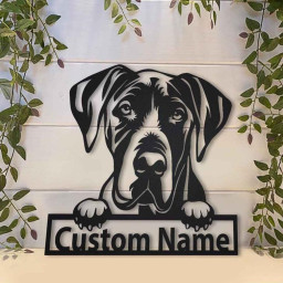 Personalized Great Dane Dog Metal Sign Art | Custom Great Dane Dog Metal Sign | Birthday Gift | Animal Funny