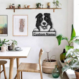 Personalized Border Collie Dog Metal Sign Art | Custom Border Collie Dog Metal Sign | Dog Gift | Birthday Gift | Animal Funny