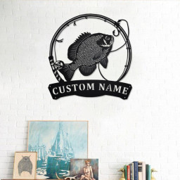 Personalized Bluegill Fish Metal Sign | Fishing Metal Wall Art | Fishing Metal wall Decor | Fishing Lover| Custom Fishing| Fishman| Bluegill