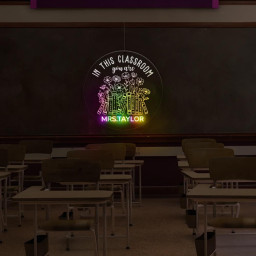 Custom Name Teacher Neon Sign, Teacher Appreciation, It's A Good Day To Read, Classroom Door Hanger, Personalized Language Teacher Neon Sign