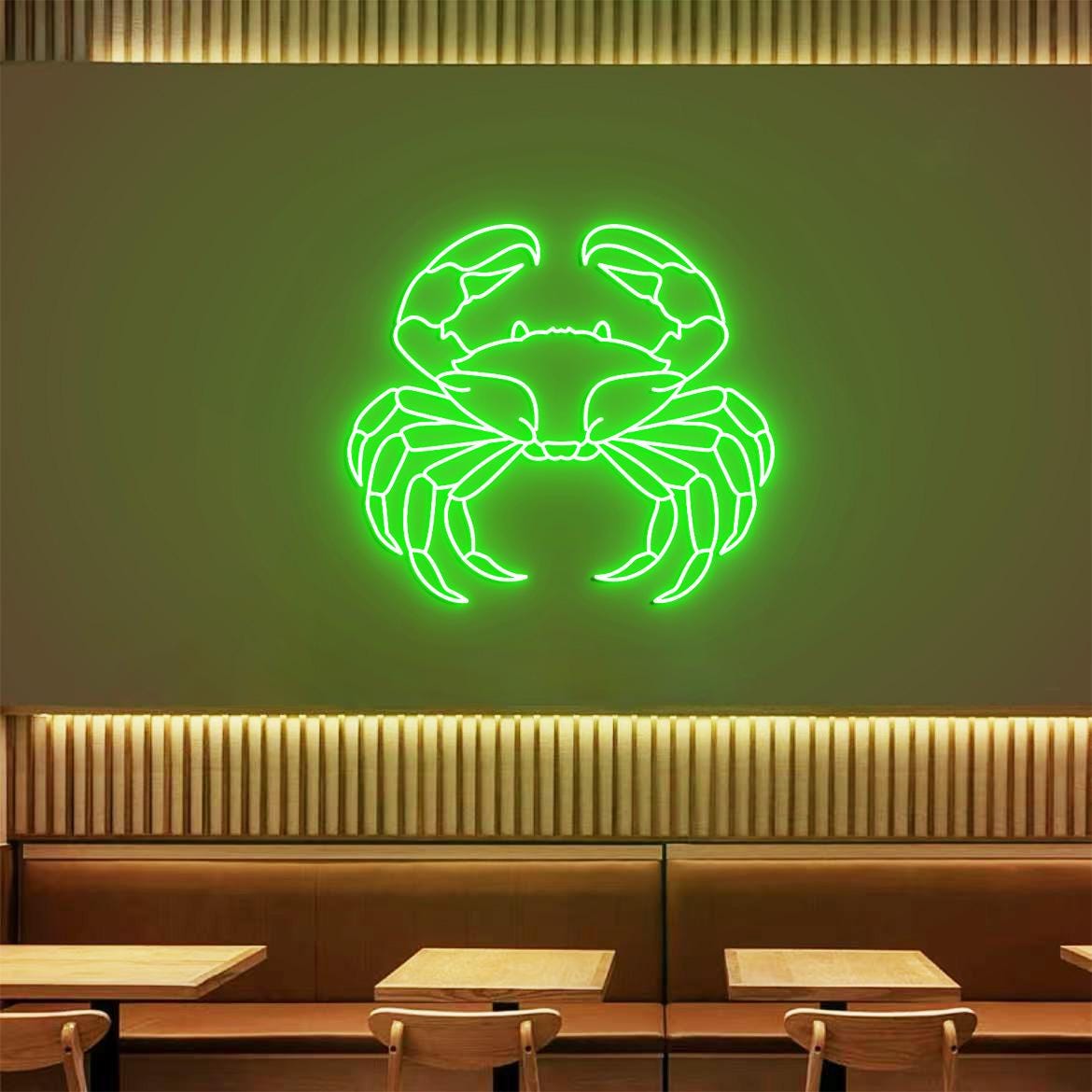 Crab Neon Sign, Red Crab Wall Neon Light, Wall Crab Art, Large Red Crab Decor, Crab Restaurant Neon Sign Light, Seafood Restaurant Decor