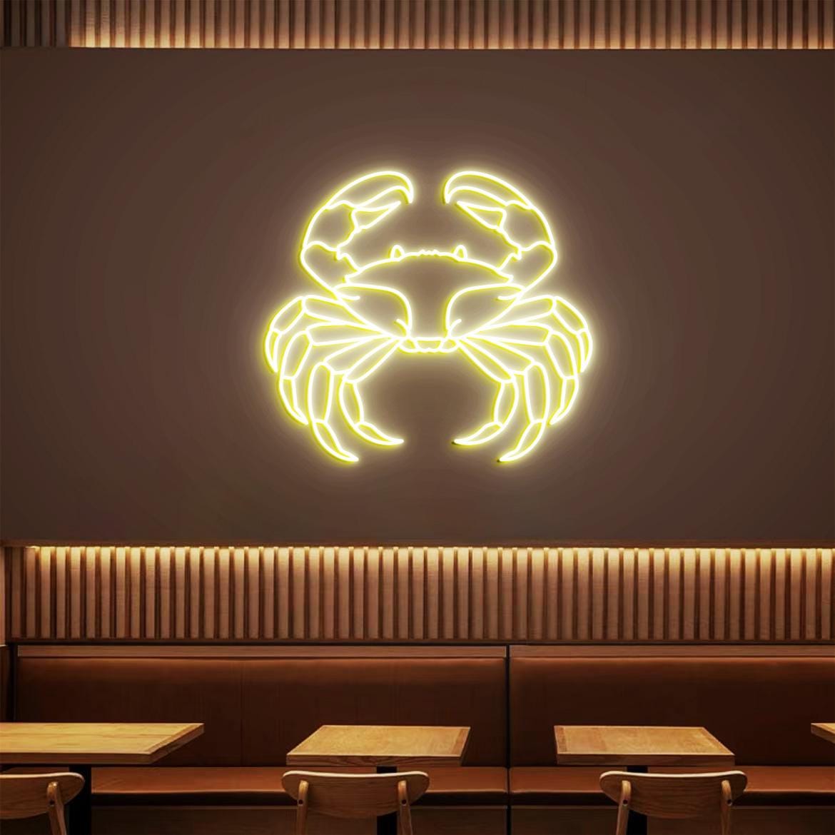 Crab Neon Sign, Red Crab Wall Neon Light, Wall Crab Art, Large Red Crab Decor, Crab Restaurant Neon Sign Light, Seafood Restaurant Decor