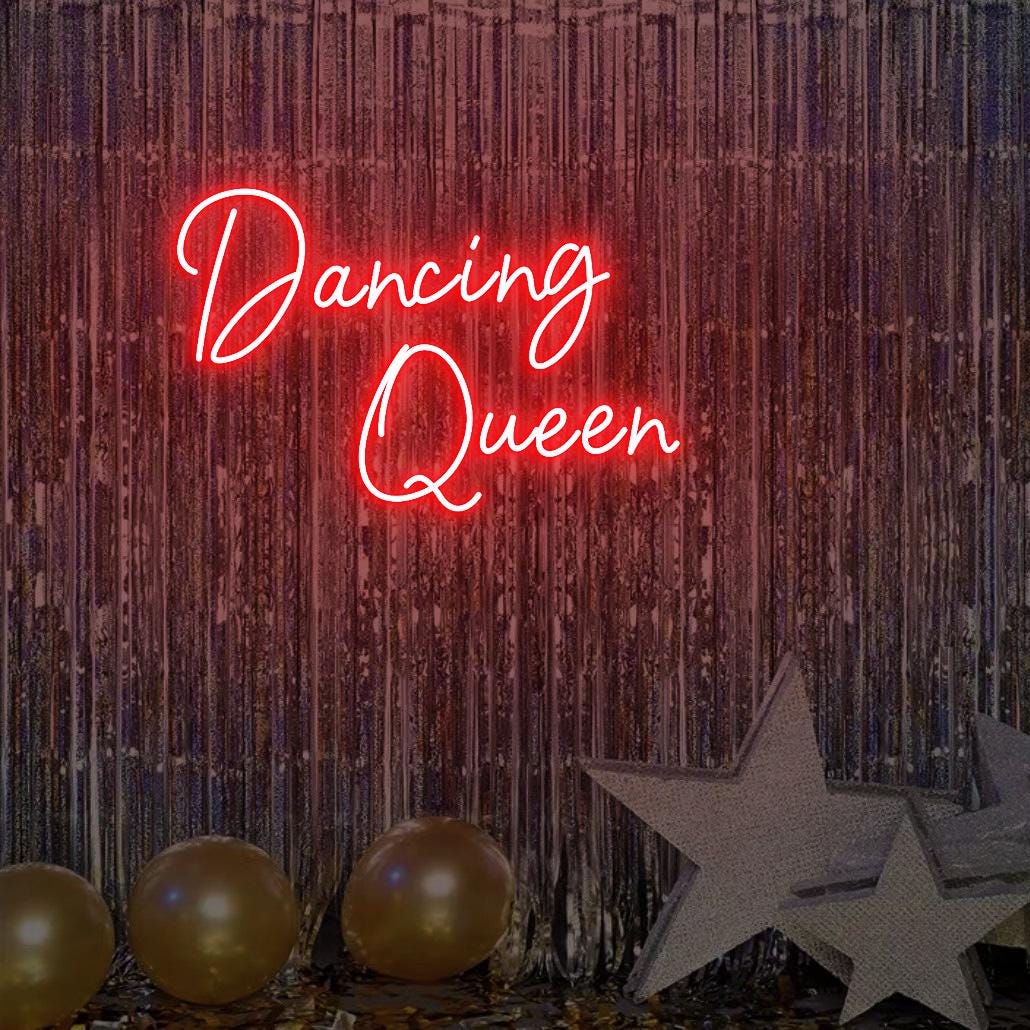 Dancing Queen Sign Neon Light, Dancing Party Backdrop Decor, Disco Theme Party Led Sign, Disco Birthday Party Neon Light, Party Decorations