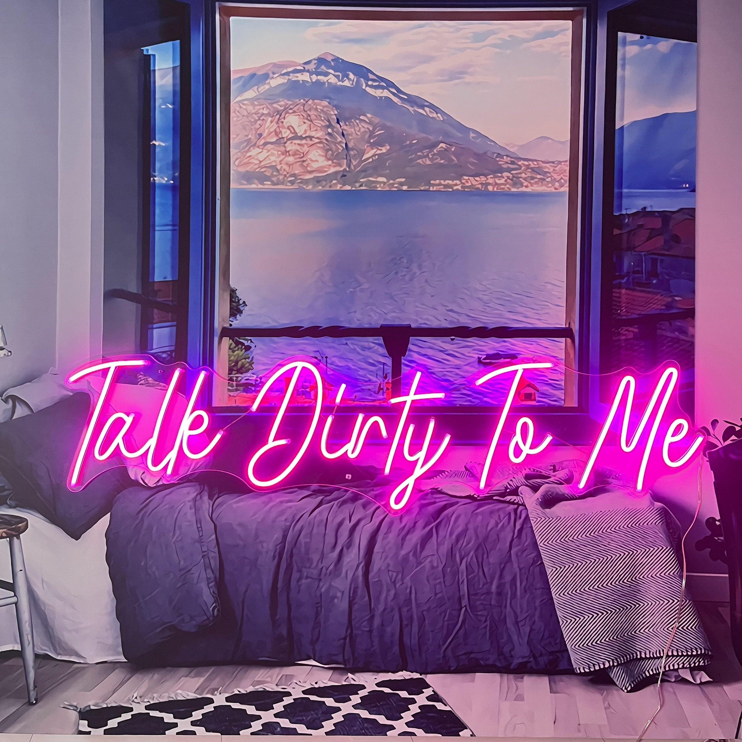 Neon Signs Bar Light talk Dirty to me Mub Decor Room Wall Decor Neon Mural LED Personalized Custom