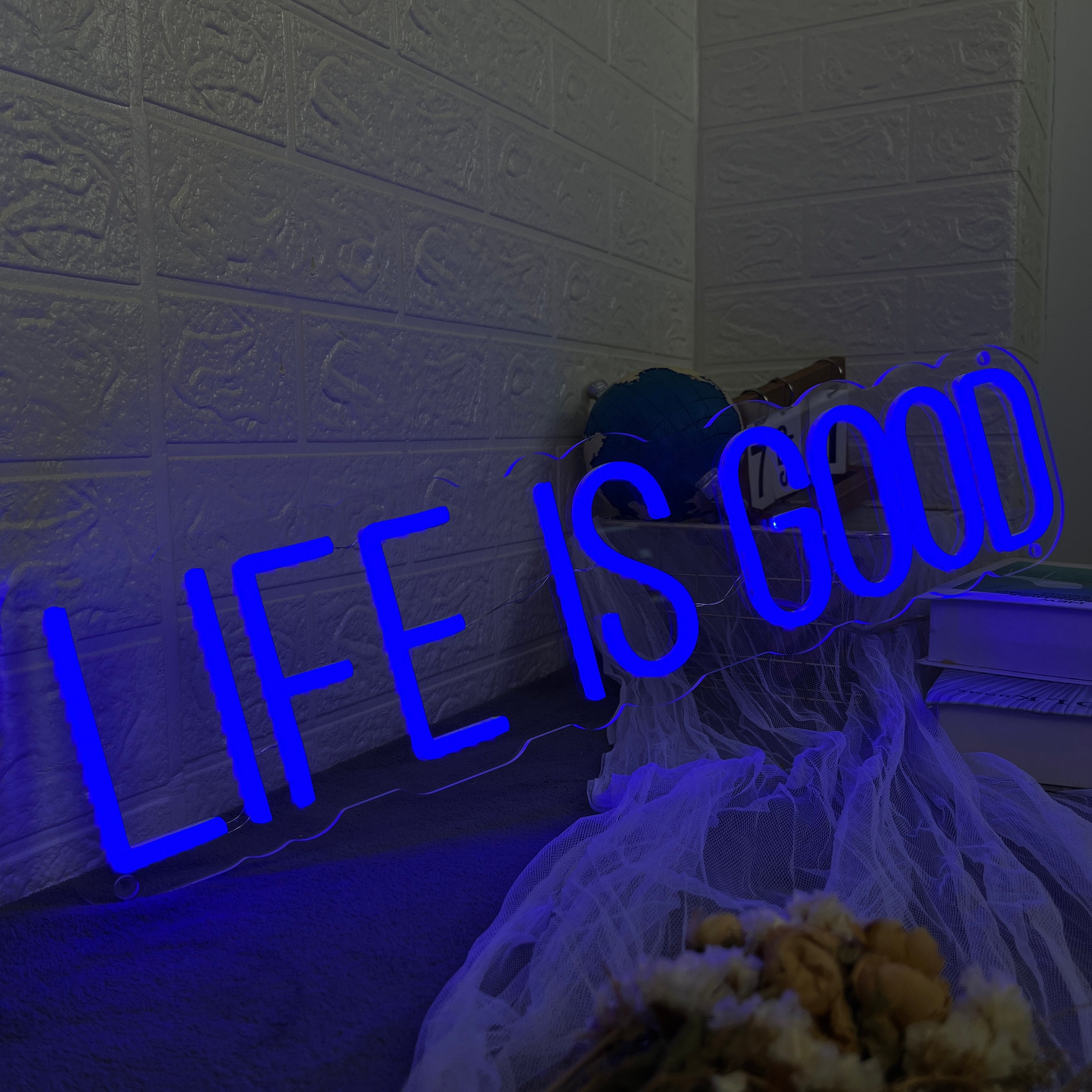 LIFE IS GOOD Neon Signs, Led Sign Neon Lights, Neon Lights for Wall, Bedroom, Game Room Decor,Handmade Sign,Wall Art,Gifts For Her