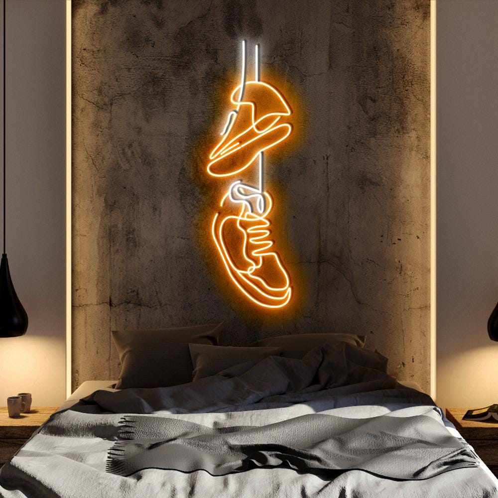 Sneakers Neon Sign For The Ultimate, Shoe Neon Sign, Sneaker Night Light Modern, Sports Shoe Decor, Sneaker Wall Art, Sneaker Wall Decor