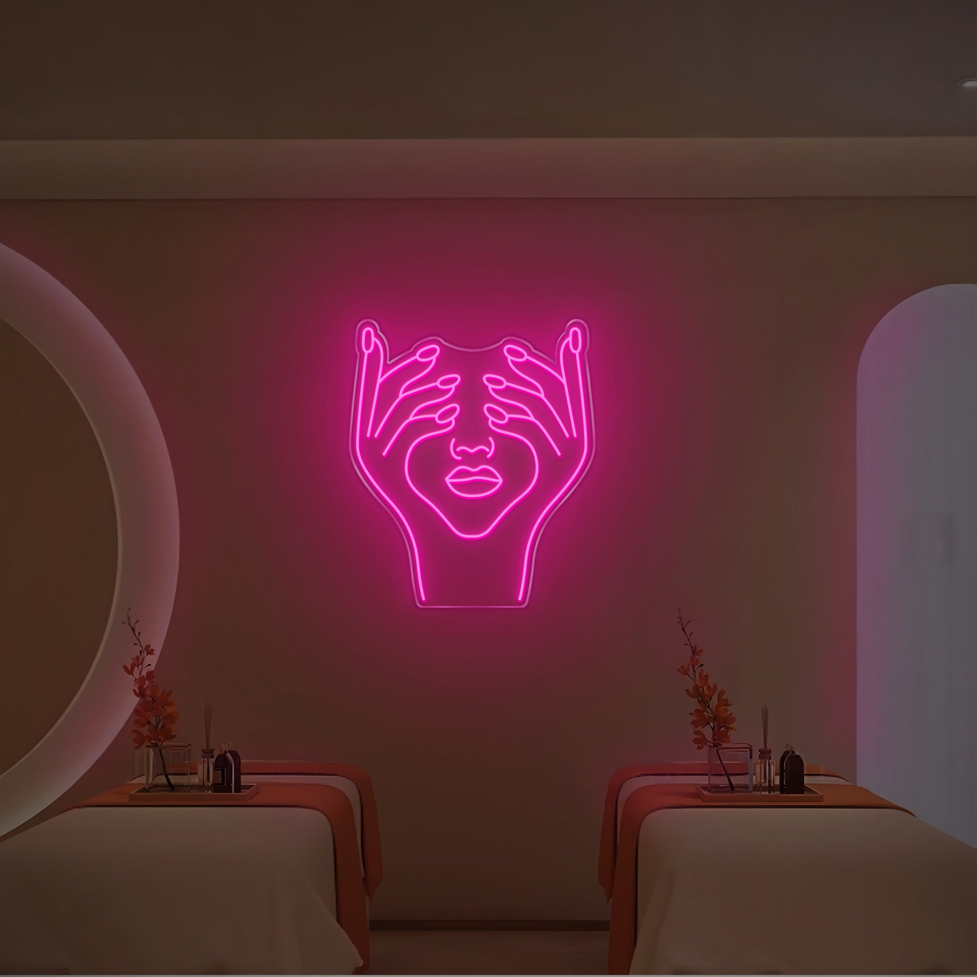 Neon Sign Nails Salon,Beauty Salon Sign,Led Light for Nail Room,Beauty Neon Art,Nails Room Opening Gift,Personalized Gift for Her