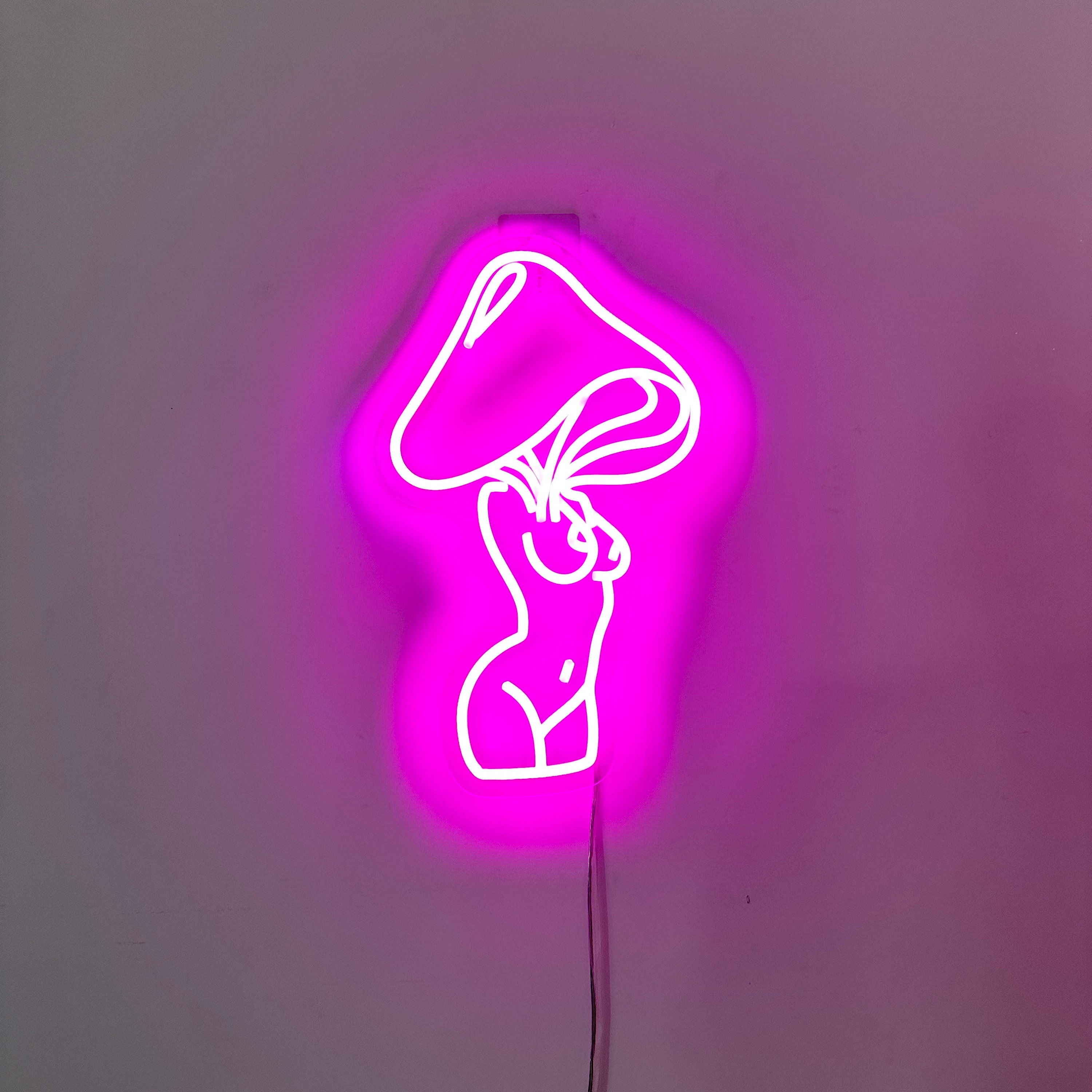 Mushroom Lady Led Neon Sign, Lady LED Lights, Bar Neon Sign for Man Cave Decor, Bedroom Wall Decor Party Art Decoration Gift for Her