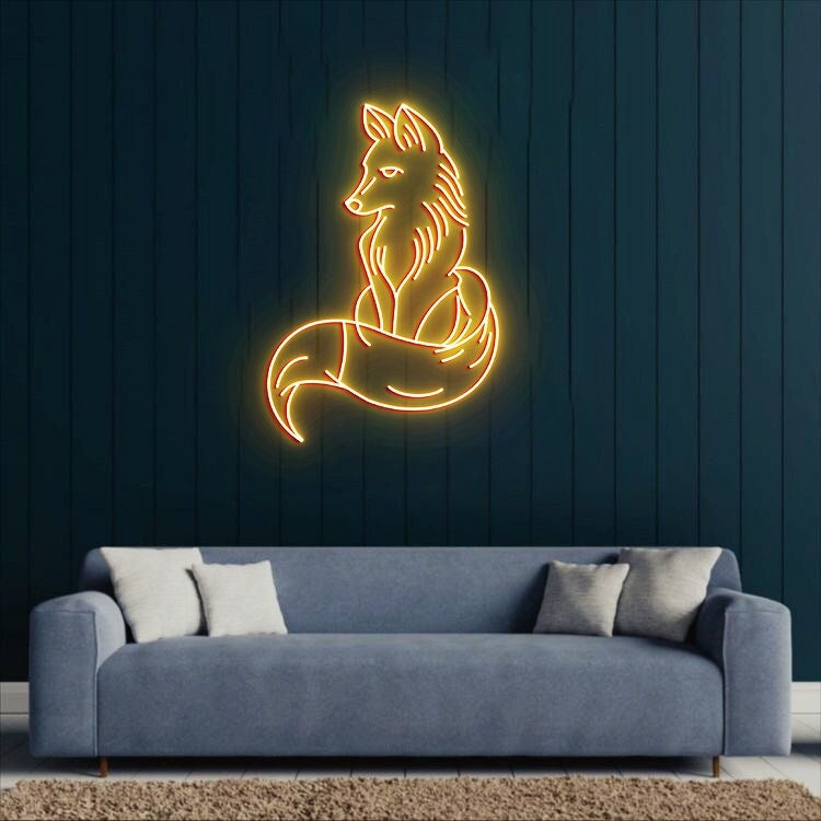Fox Neon Light, Fox led Sign, Fox Room Decor, Personalized Fox Animal Neon Sign Light