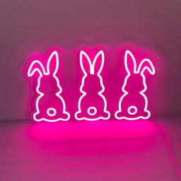 Easter Bunny Neon Sign Light, Easter Bunny Wall Decor, Cute Bunny, Easter Rabbit Decor, Easter Wall Decor