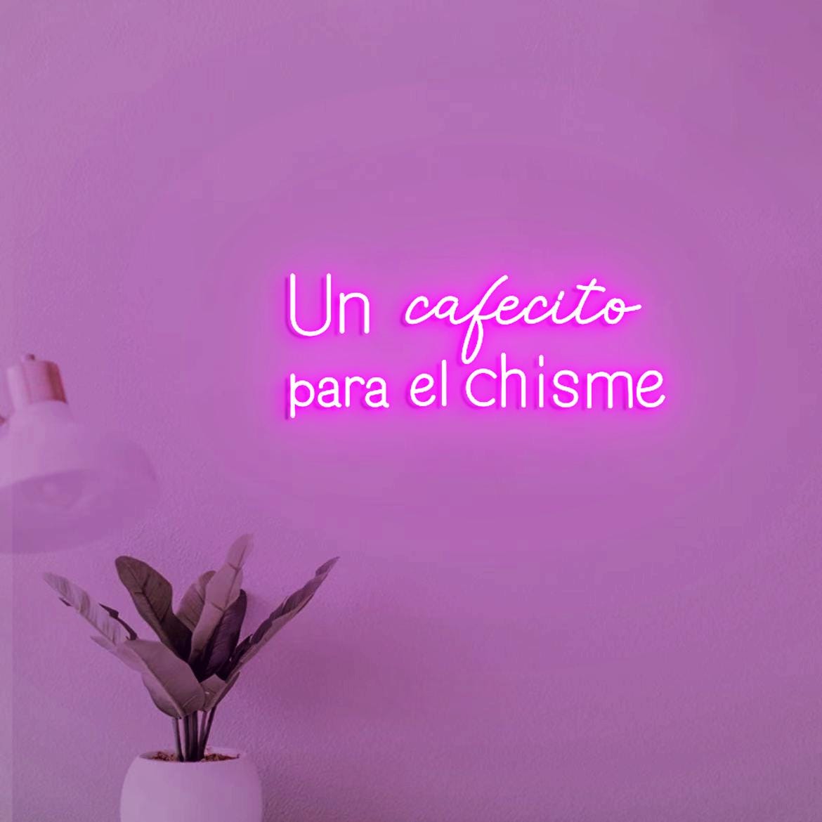 Un cafecito para el chisme Sign Neon Light, Spanish kitchen Decor, Spanish Coffee Sign, cafetería Sign, café Sign